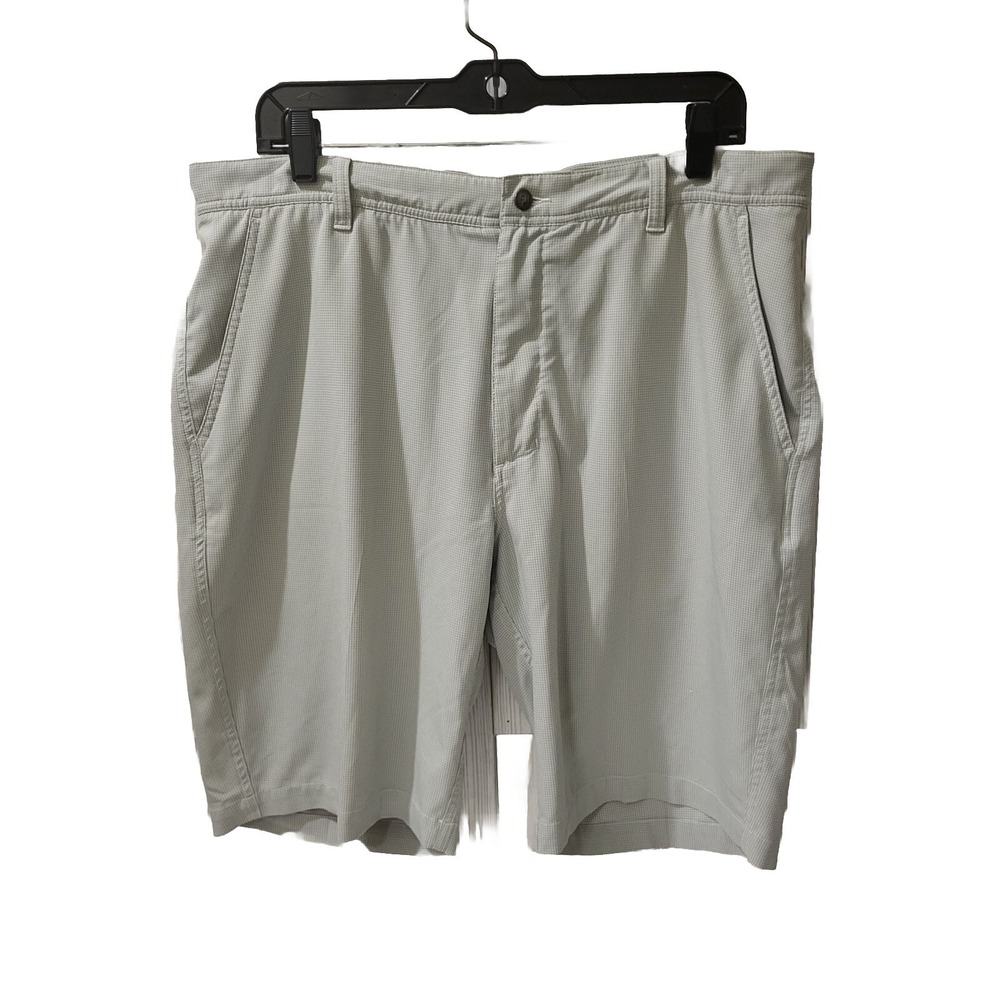 FJ Foot Joy Men's Golf Shorts. Hounds Toothe Design Tan And White Size 36